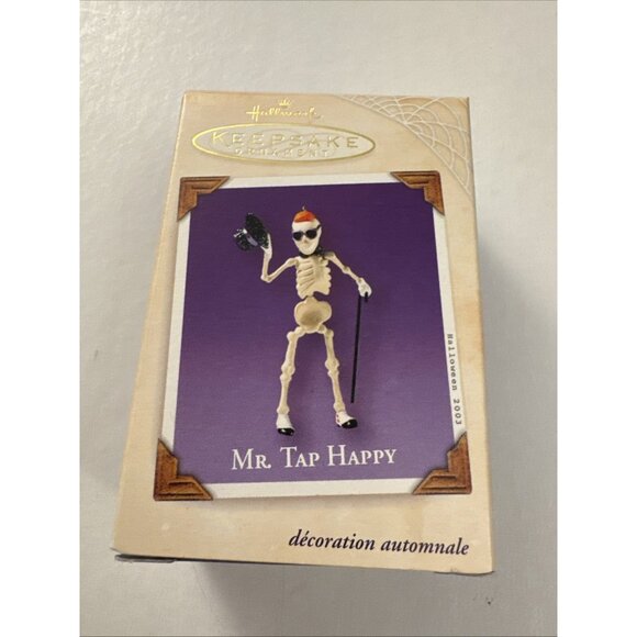 Hallmark Christmas Ornament Halloween Mr Tap Happy Skeleton CS3 - Picture 3 of 3